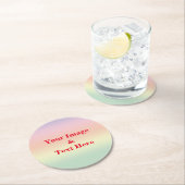 Personalisiertes individuelles Foto Holz Runder Pappuntersetzer (Vor Ort)