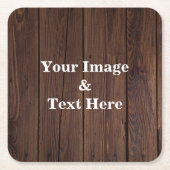 Personalisiertes individuelles Foto Holzplatz P Rechteckiger Pappuntersetzer (Vorderseite)