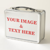 Personalisiertes individuelles Foto Metall Lunch Box (Rückseite)