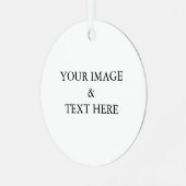 Personalisiertes individuelles Foto Ornament Aus Metall (Vorderseite links)