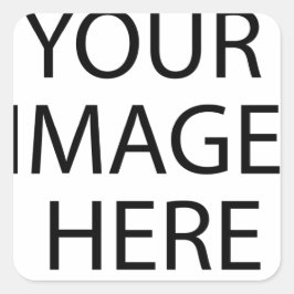 Personalisiertes individuelles Foto Quadratischer Aufkleber