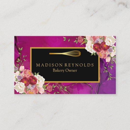 Personalisiertes individuelles Foto- und Textgesch Visitenkarte (Vorderseite)