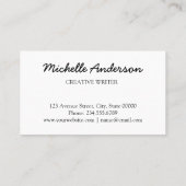 Personalisiertes individuelles Foto Visitenkarte (Rückseite)