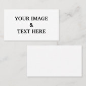Personalisiertes individuelles Foto Visitenkarte (Vorne/Hinten)