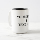 Personalisiertes individuelles Foto Zweifarbige Tasse (Vorderseite Links)