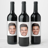 Personalisiertes individuelles Gesicht Weinetikett (Flaschen)