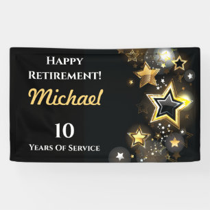 Personalisiertes individuelles goldenes Stern-Ruhe Banner