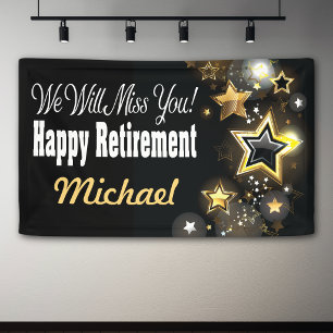 Personalisiertes individuelles goldenes Stern-Ruhe Banner
