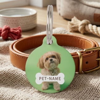 Personalisiertes individuelles Haustier-Hund-Foto- Haustiermarke