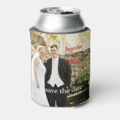 Personalisiertes individuelles Hochzeitsfest-Foto Dosenkühler (Kanne Rückseite)