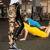 Personalisiertes individuelles Katzen Tier Schwarz Leggings