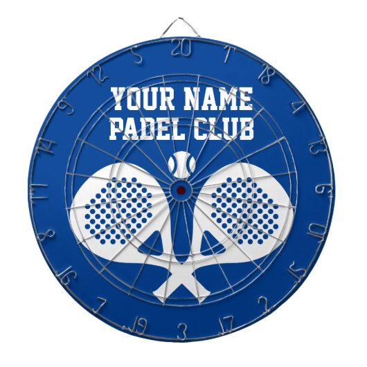 Personalisiertes individuelles Logo Padel-Spieler- Dartscheibe (vorne)