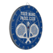 Personalisiertes individuelles Logo Padel-Spieler- Dartscheibe (Vorderseite Links)