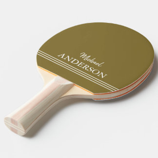Personalisiertes individuelles Monogramm auf Grün Tischtennis Schläger