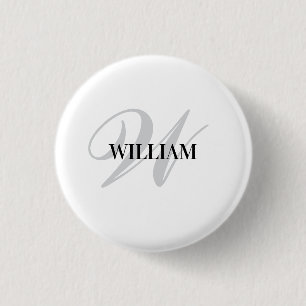 Personalisiertes individuelles Monogramm-Geschenk Button