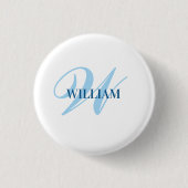 Personalisiertes individuelles Monogramm-Geschenk Button (Vorderseite)