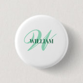 Personalisiertes individuelles Monogramm-Geschenk Button (Vorderseite)