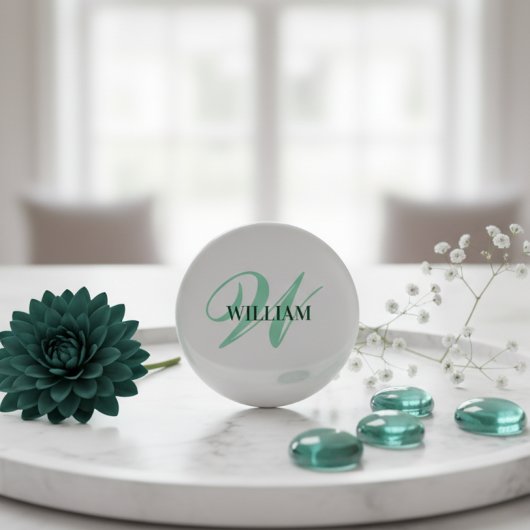 Personalisiertes individuelles Monogramm-Geschenk Button