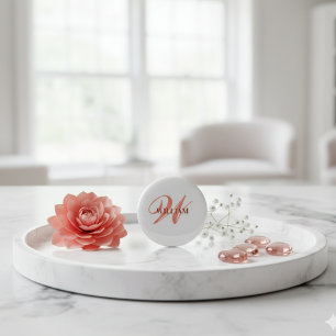 Personalisiertes individuelles Monogramm-Geschenk Button