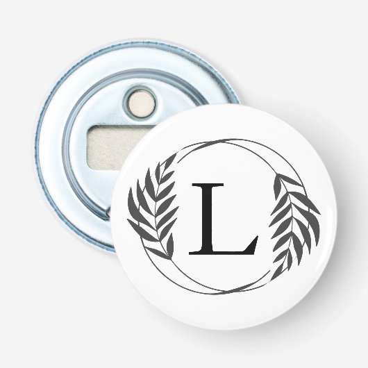Personalisiertes individuelles Monogramm-Geschenk Flaschenöffner (Vorderseite)