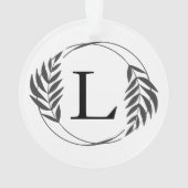 Personalisiertes individuelles Monogramm-Geschenk Ornament (Rückseite)