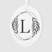 Personalisiertes individuelles Monogramm-Geschenk Ornament (Vorderseite)