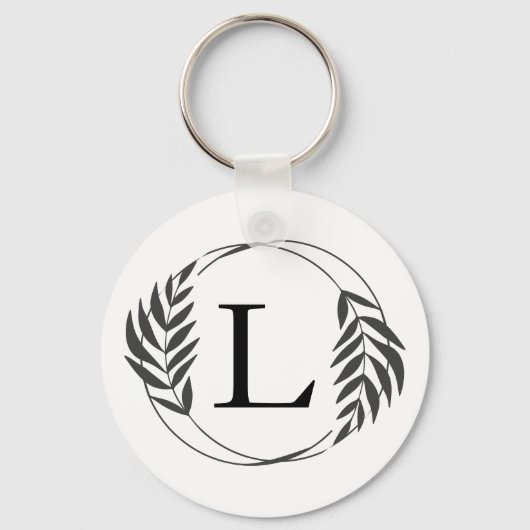 Personalisiertes individuelles Monogramm-Geschenk Schlüsselanhänger (Vorderseite)