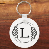 Personalisiertes individuelles Monogramm-Geschenk Schlüsselanhänger (Vorderseite)