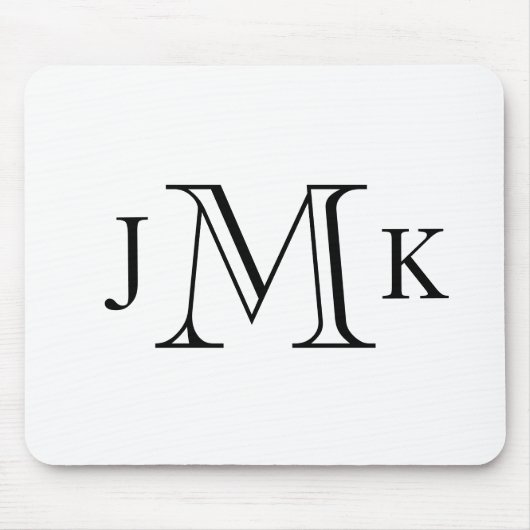 Personalisiertes individuelles Monogramm Mousepad (Vorne)