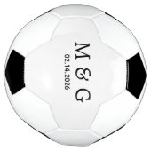 Personalisiertes individuelles Monogramm und Datum Fußball (Gedreht)