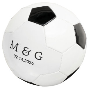 Personalisiertes individuelles Monogramm und Datum Fußball