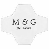 Personalisiertes individuelles Monogramm und Datum Fußball (Flach)