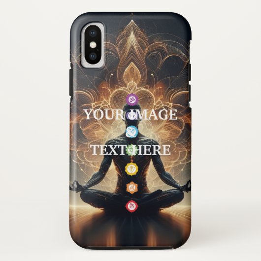 Personalisiertes individuelles Yoga Chakras Ihr ei Case-Mate iPhone Hülle (Rückseite)