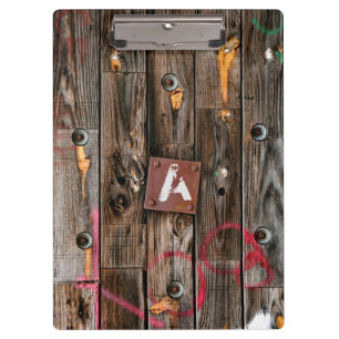 Personalisiertes industrielles rustikales Holz Klemmbrett