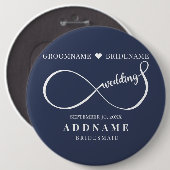 Personalisiertes Infinity-Hochzeitsgeschenk Button (Vorne & Hinten)