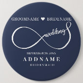 Personalisiertes Infinity-Hochzeitsgeschenk Button (Vorderseite)