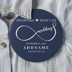 Personalisiertes Infinity-Hochzeitsgeschenk Button