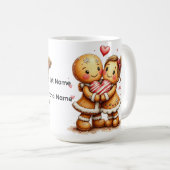 Personalisiertes Ingwerbrot-Paar Kaffeetasse (VorderseiteRechts)