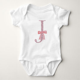 Personalisiertes Initial Baby Girl "J" Baby Strampler