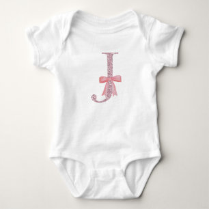 Personalisiertes Initial Baby Girl "J" Strampler