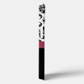 Personalisiertes Initial-, Rosa-, Schwarz-Damast-M Case-Mate iPhone Hülle (Rückseite / Rechts)