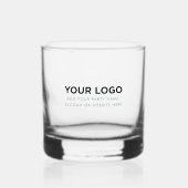 Personalisiertes Inline-Logo und Text einfache Bri Whiskyglas (Vorderseite)