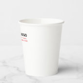 Personalisiertes Inline-Logo und Text Pappbecher (Links)