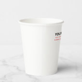 Personalisiertes Inline-Logo und Text Pappbecher (Rechts)
