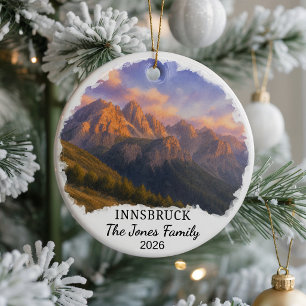Personalisiertes Innsbruck-Keramik-Ornament, Benut Keramik Ornament