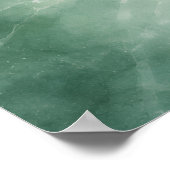 Personalisiertes Inspirationszitat – Grüner Marmor Poster (Ecke)