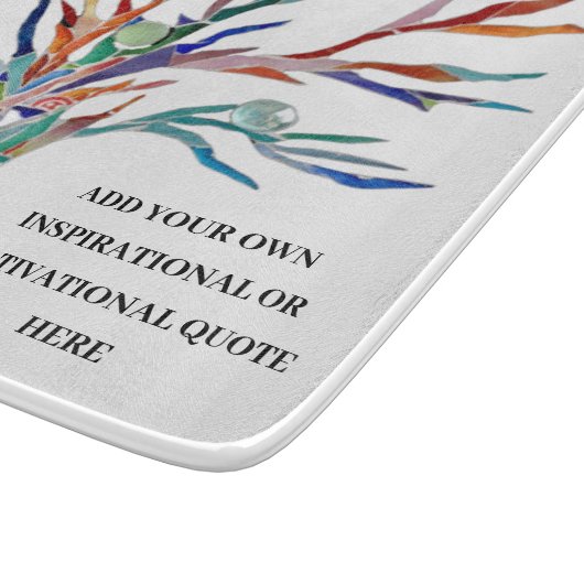 Personalisiertes Inspirier Schneidebrett (Ecke)