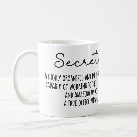 Personalisiertes Inspirierend Secretary Gift Kaffeetasse (Links)