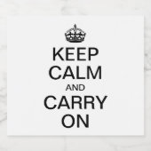 Personalisiertes Internet-Meme KALM HALTEN UND BEF Bierflaschenetikett (Einzelnes Label)