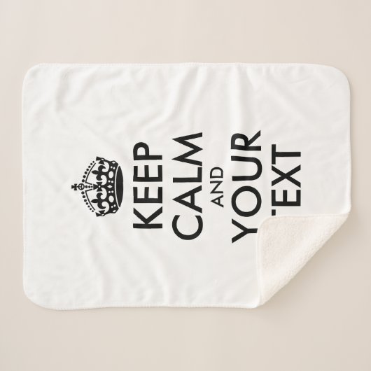 Personalisiertes Internet-Memo BEHALTE CALM und IH Sherpadecke (Vorderseite (Horizontal))